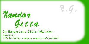 nandor gitta business card